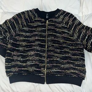 H&M Colorful bomber zip jacket
